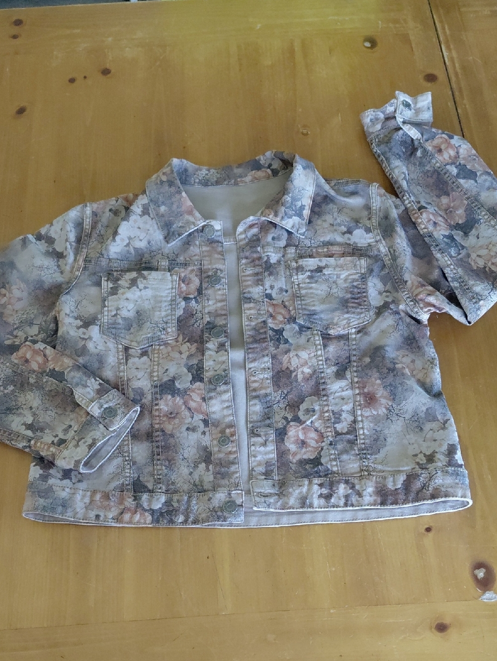 Tempo Paris Floral Reversible Jacket Size Large